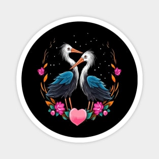 Stork Valentine Day Magnet